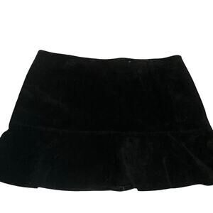 Y2k vintage leather black mini skirt sz 14